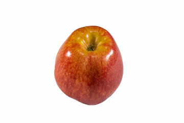 Red apple isolated on white background in close-up. 
