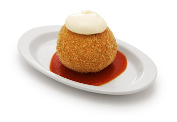 la bomba, spanish catalonia big croquette