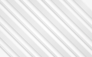 Abstract Geometric 3d White Seamless Line Pattern Striped Vector Background. Abstract line white paper texture background.	