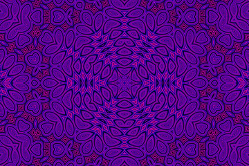 Purple blue Abstract kaleidoscope background. kaleidoscope texture design. multicolor kaleidoscope. Kaleidoscopic pattern. Mandala pattern. Batik Pattern