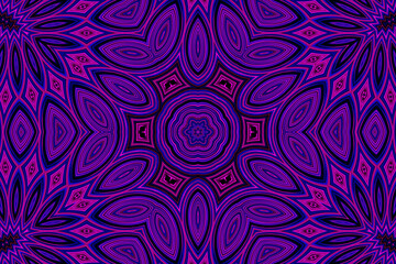 Purple blue Abstract kaleidoscope background. kaleidoscope texture design. multicolor kaleidoscope. Kaleidoscopic pattern. Mandala pattern. Batik Pattern