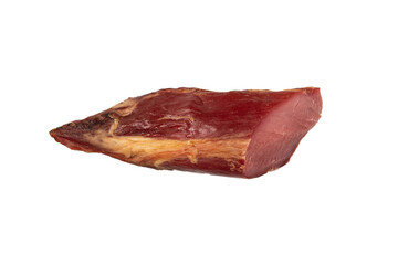 Smoked meat isolated on a white background.