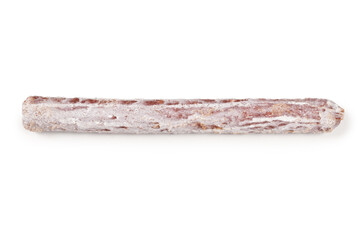 Tasty salami isolated on a white background.