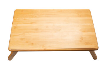 Wooden table isolated on a white background.