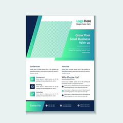 Abstract Modern And Creative Corporate Flyer Design Template In A4 Size.