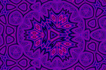 Purple blue Abstract kaleidoscope background. kaleidoscope texture design. multicolor kaleidoscope. Kaleidoscopic pattern. Mandala pattern. Batik Pattern