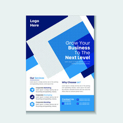 Abstract Modern And Creative Corporate Flyer Design Template In A4 Size.
