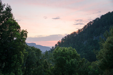 sunrise in the mountains  Linkia way, Turkey