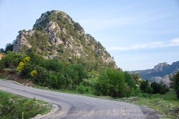mountain road in the mountains  Linkia way, Turkey