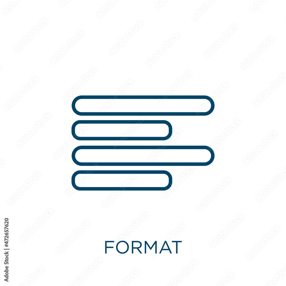 Poster format icon. thin linear format outline icon isolated on white background. line vector format sign, 