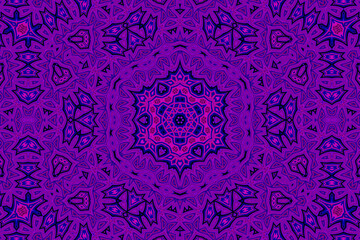 Purple blue Abstract kaleidoscope background. kaleidoscope texture design. multicolor kaleidoscope. Kaleidoscopic pattern. Mandala pattern. Batik Pattern