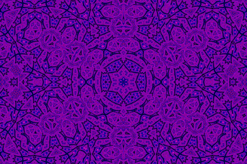 Purple blue Abstract kaleidoscope background. kaleidoscope texture design. multicolor kaleidoscope. Kaleidoscopic pattern. Mandala pattern. Batik Pattern