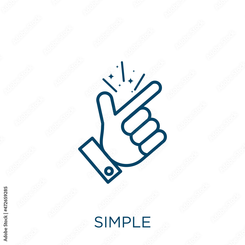 Poster simple icon. thin linear simple outline icon isolated on white background. line vector simple sign, 