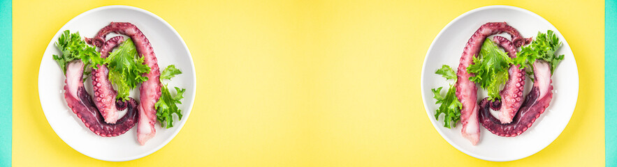 octopus food tentacle seafood salad meal snack on the table copy space food background rustic