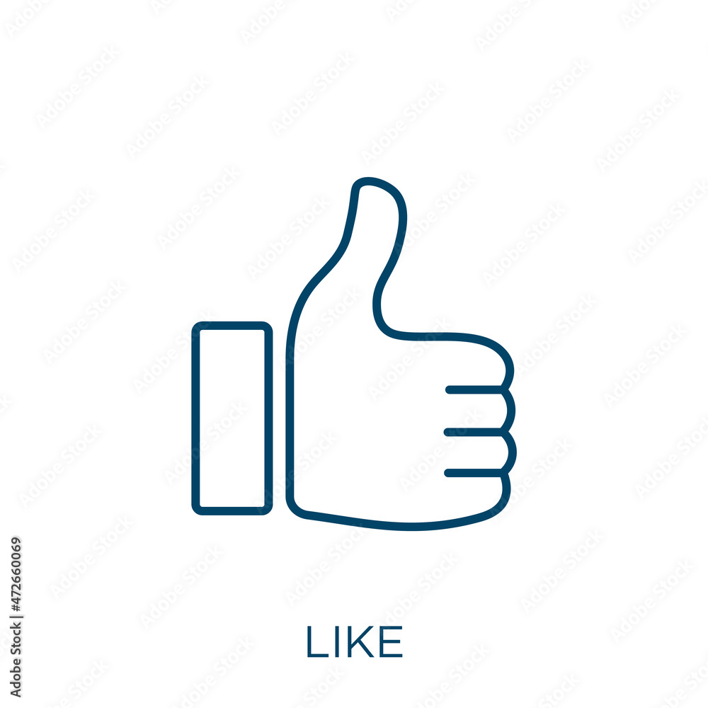 Poster like icon. thin linear like outline icon isolated on white background. line vector like sign, symbol