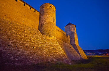 Preserved outer walls of Kamianets-Podilskyi Castle, Ukraine