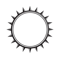 Collar with sharp metal pickles vector icon isolated on white.