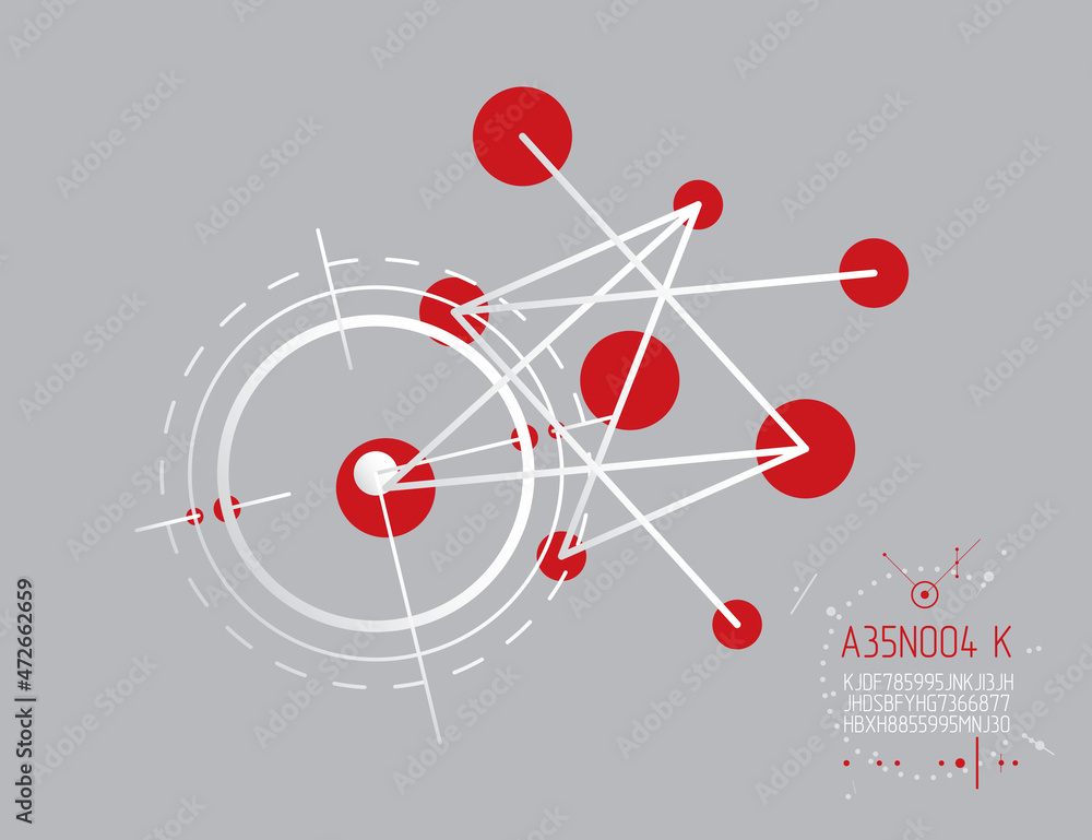 Aufkleber mechanical engineering technology vector abstract background, cybernetic abstraction with innovative