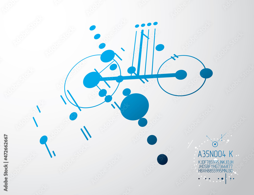 Aufkleber mechanical engineering technology vector abstract background, cybernetic abstraction with innovative