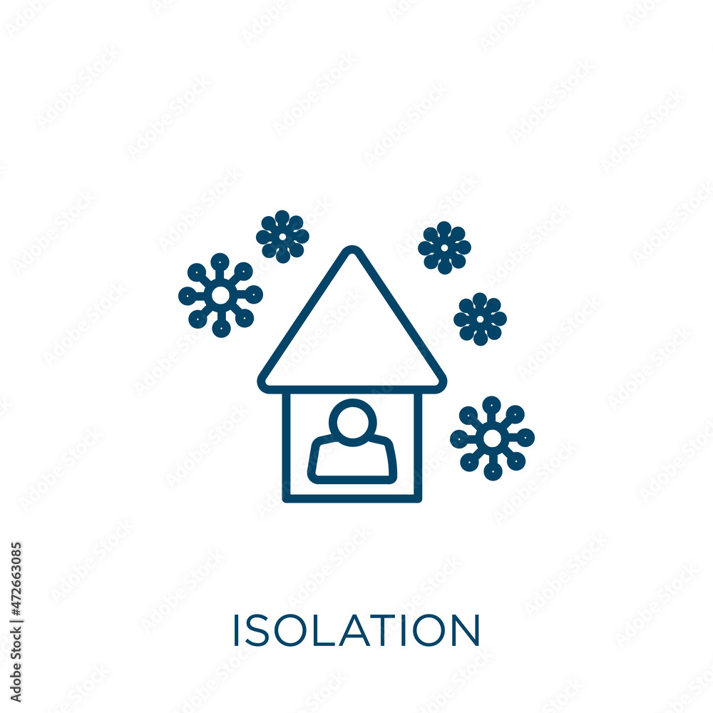 Poster isolation icon. thin linear isolation outline icon isolated on white background. line vector isolati