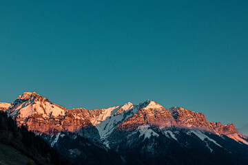 coucher de soleil hivernal