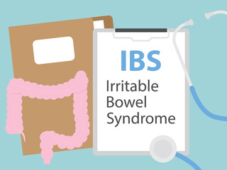 IBS Irritable Bowel Syndrome concept- vector illustration