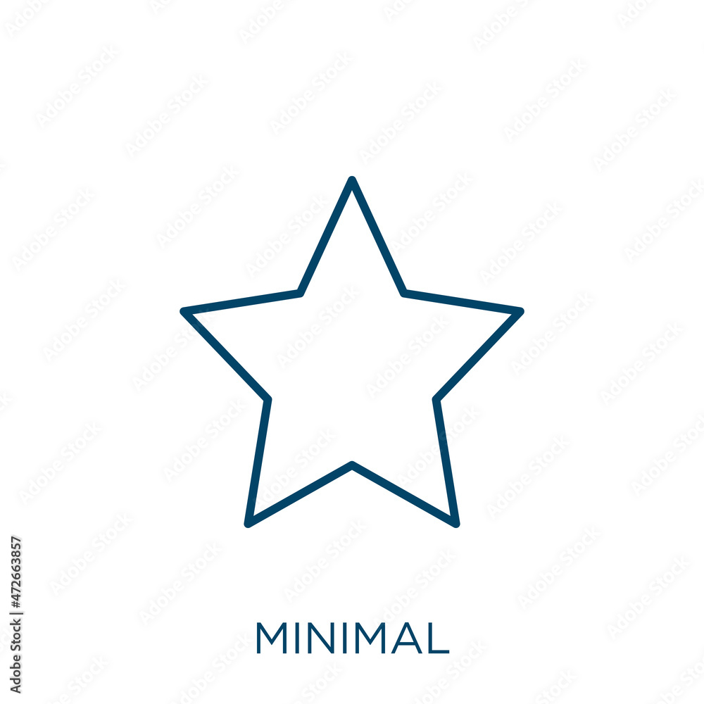 Poster minimal icon. thin linear minimal outline icon isolated on white background. line vector minimal sig