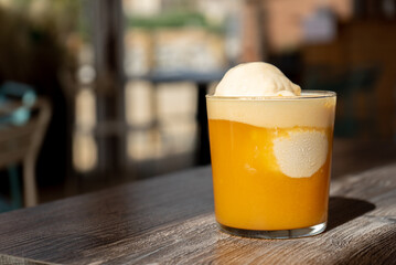 coffee dessert with ice-cream