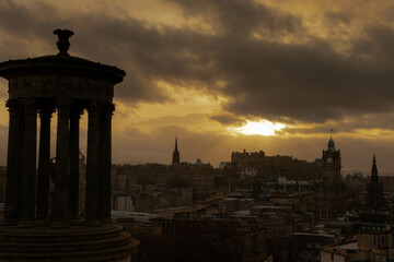 Fototapeta na wymiar Sunset in Edinburgh