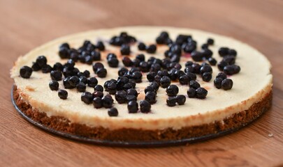 A delicious cake with blueberries