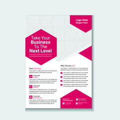 Abstract Modern And Creative Corporate Flyer Design Template In A4 Size.
