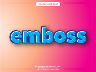 Bold Emboss  Editable Text Style Font Effect