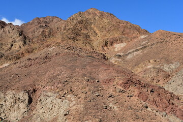 panorama of the mountain desert of South Sinai in Egypt