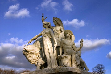 Detail of the Albert Memorial, London, United Kingdom.