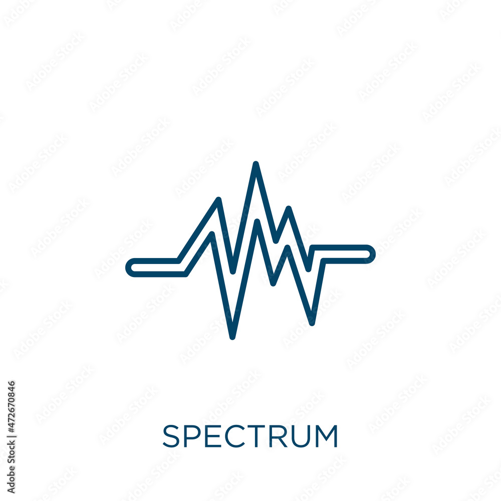 Poster spectrum icon. thin linear spectrum outline icon isolated on white background. line vector spectrum 