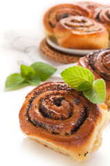 Poppy seed rolls. Buns with poppy seed
