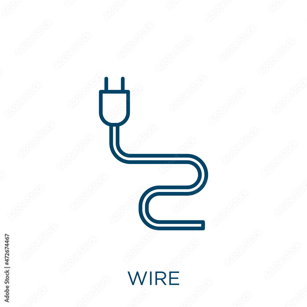 Poster wire icon. thin linear wire outline icon isolated on white background. line vector wire sign, symbol