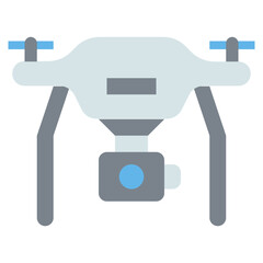 camera drone flat icon