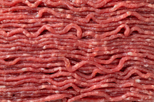 Fresh Raw Low Fat Ground Beef Full Frame Close Up As Background 