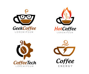 Coffee logo symbol or icon template