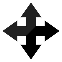 Up and down, left and right arrow cursor icons. vector.