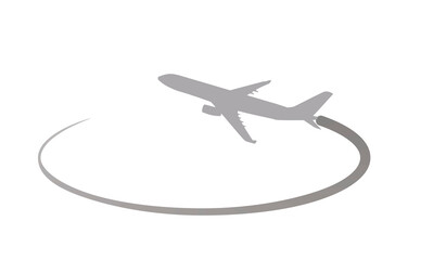Airplane flying icon. vector illustration