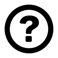 Simple Question Mark Icon. Vectors about questions and mystery.