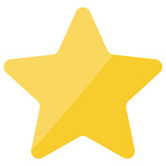 Glossy star flat icon. vector.