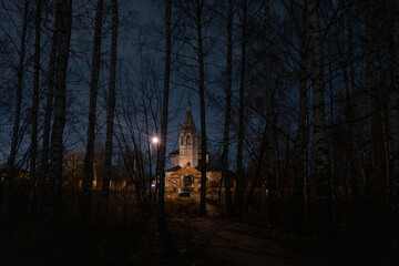 church of sophia the wise, yaroslavl Russia, night 