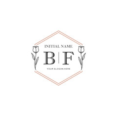 BF Hand drawn wedding monogram logo