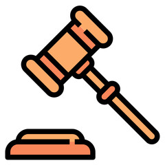 gavel Color line icon