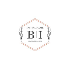 BI Hand drawn wedding monogram logo