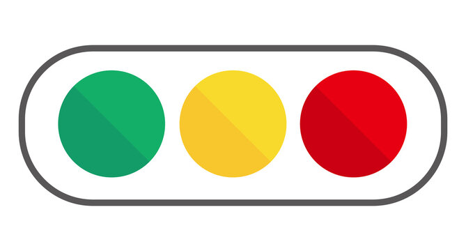 Illustration of a shiny traffic light. Vector icon.