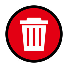Trash can icon. Ideal for expressing deletion etc. vector.